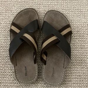 EUC Dune London “Indiana” Cross-strap sandals, size 12